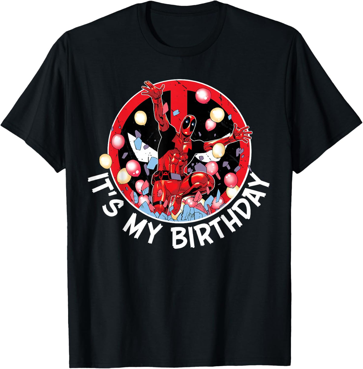 Marvel Super Heroes Deadpool It's My Birthday Party Crash T-Shirt