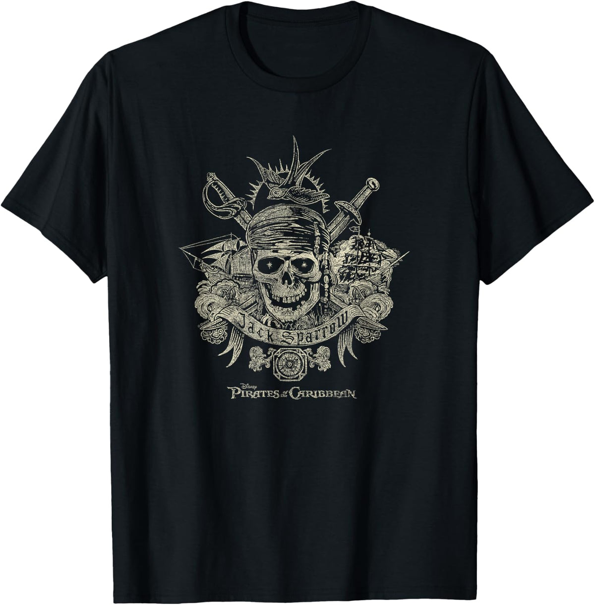 Pirates of the Caribbean - Jack Sparrow Tattoo T-Shirt