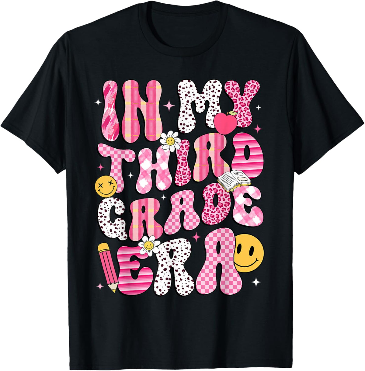 Back to School in My 3rd Third Grade Era Retro Pink Girl T-Shirt