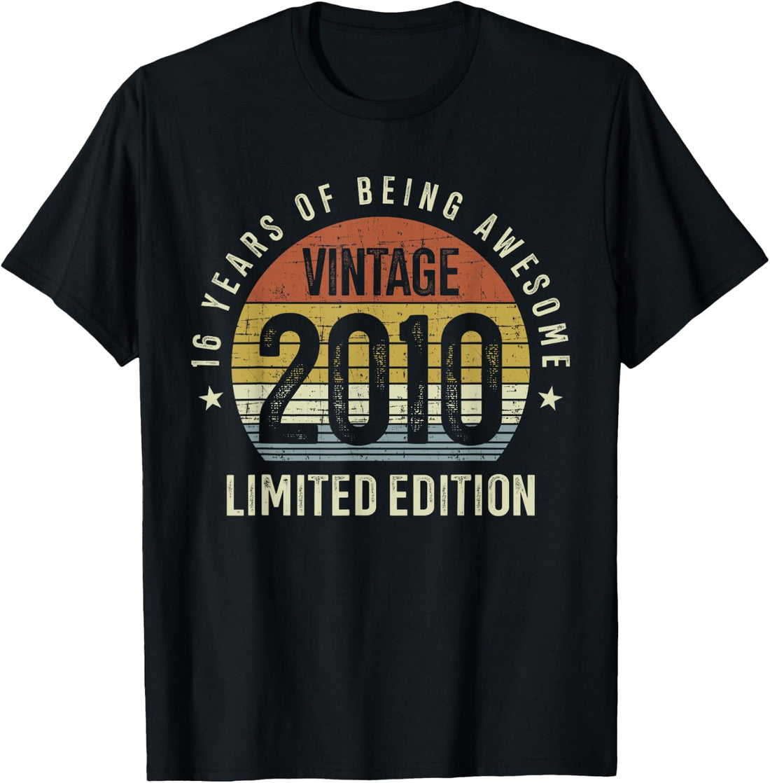 16th Birthday Vintage 2010 Limited Edition 16 Years Old T-Shirt