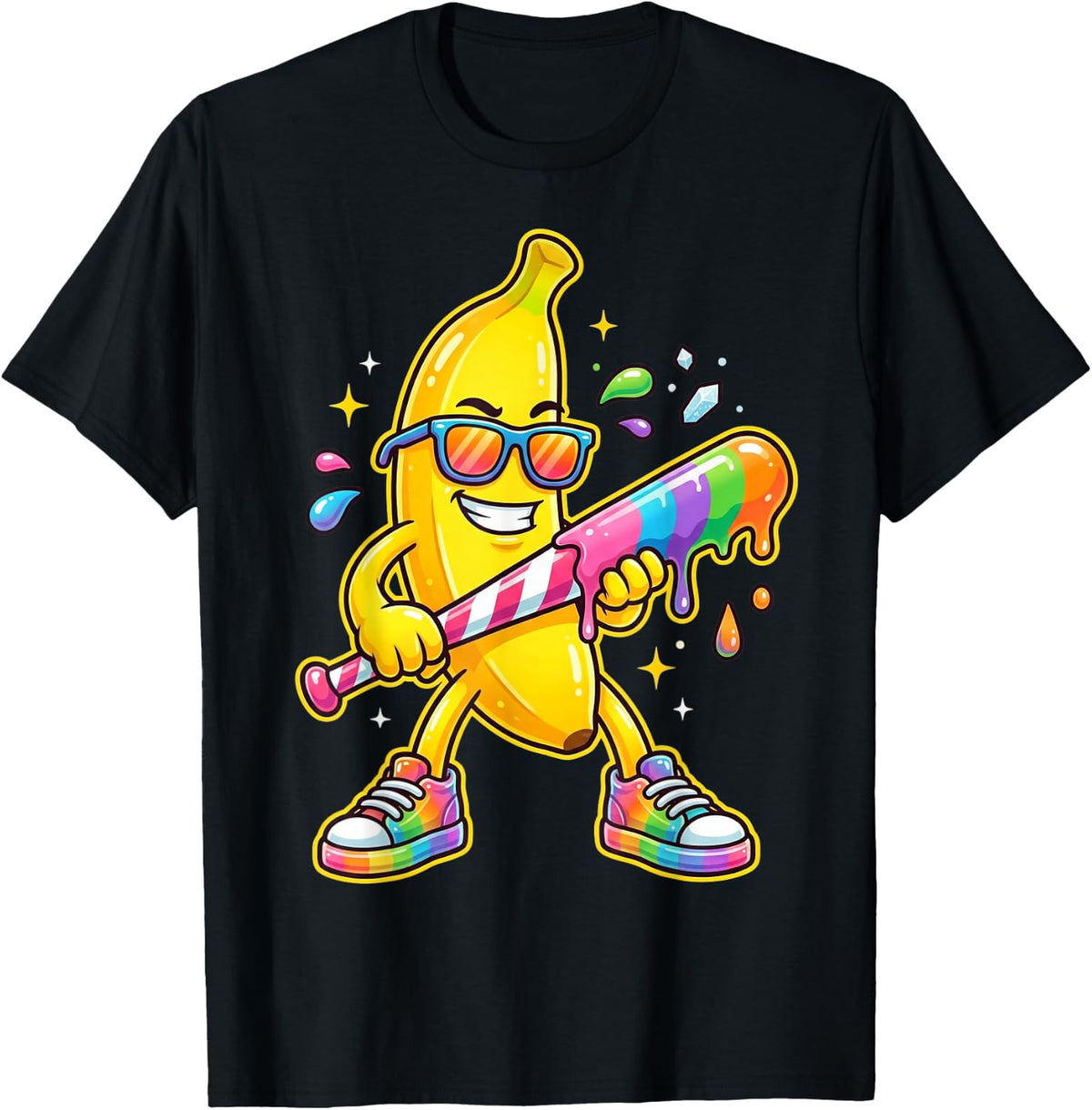 Banana Funny Baseball Sport for Kids Youth Boys Girls Adults T-Shirt
