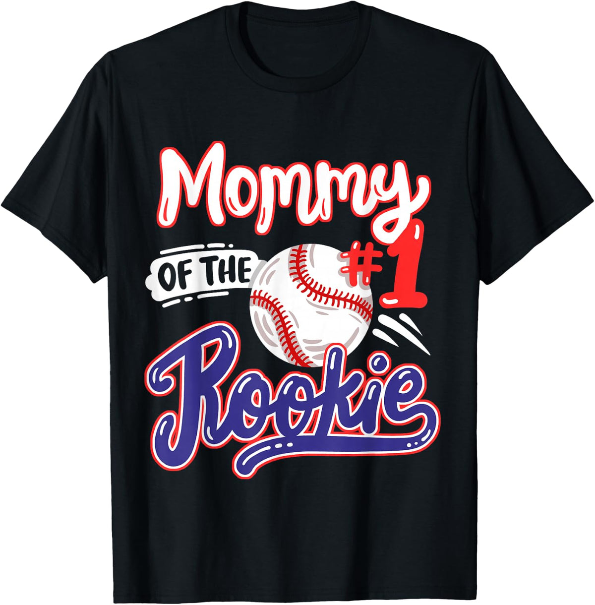 Mommy of Rookie 1st Baseball Birthday Party Theme Matching T-Shirt