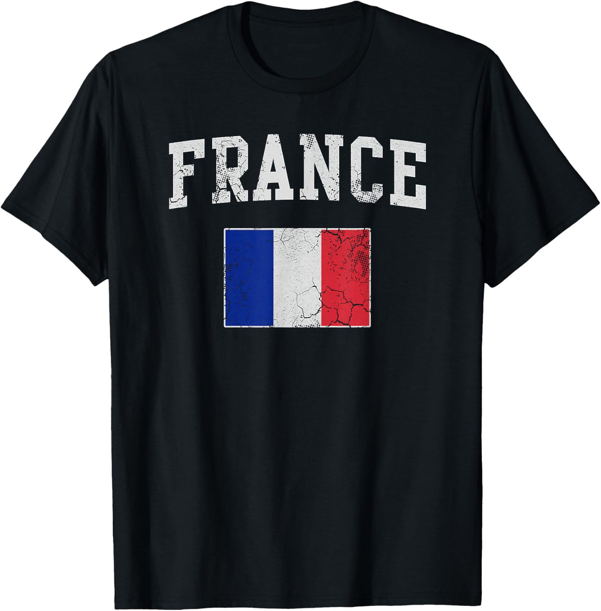 France Flag Retro Distressed T-Shirt