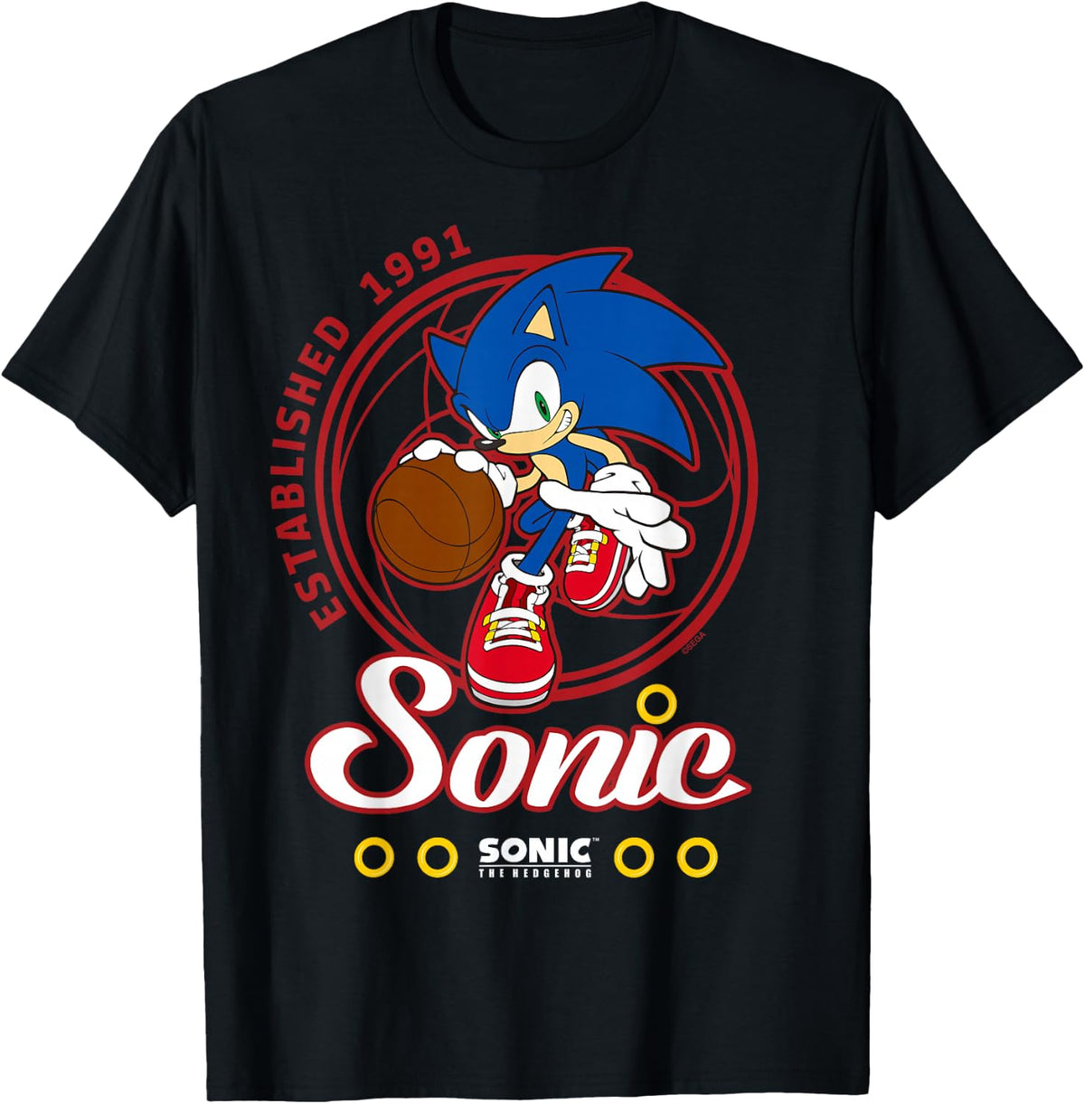 Sonic The Hedgehog - Sonic Basketball Est. 1991 T-Shirt
