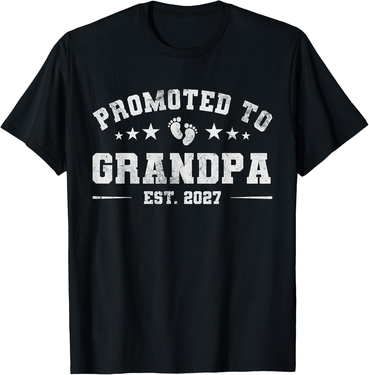 Mens Promoted to Grandpa Est 2027 1st First Time New Grandfather T-Shirt