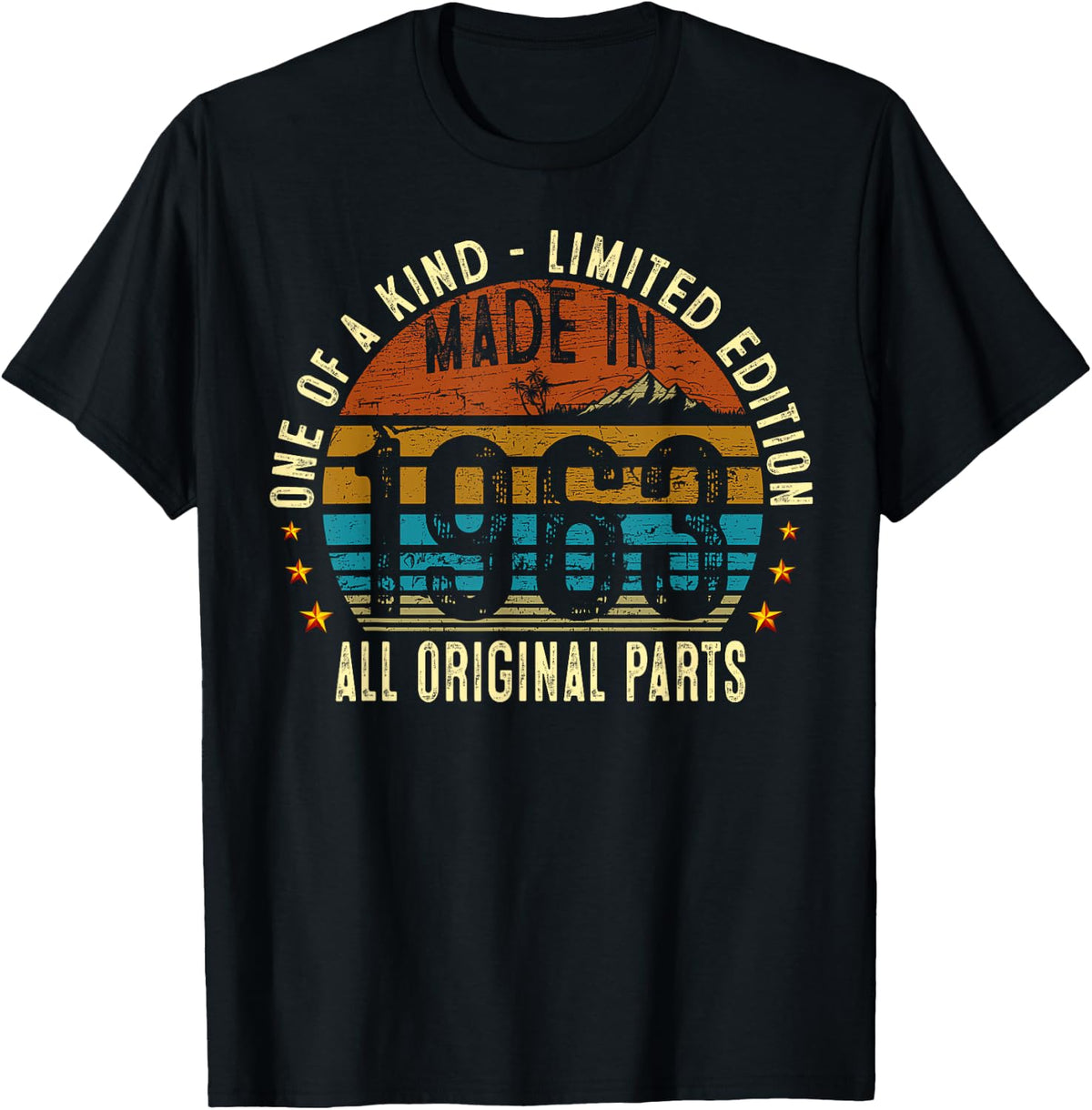63th Birthday Gifts Men Women Vintage 1963 Original Parts T-Shirt