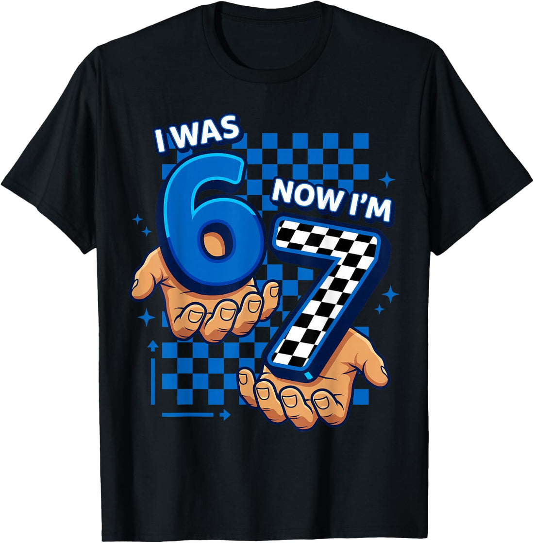 I was 6 Now I'm 7 7th Birthday 6 7 Birthday Boys T-Shirt