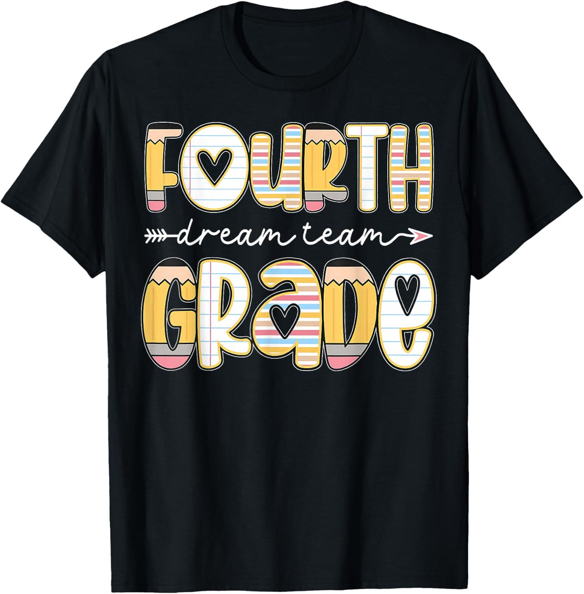 4th Grade Dream Team Back to School Teacher Student Kids T-Shirt