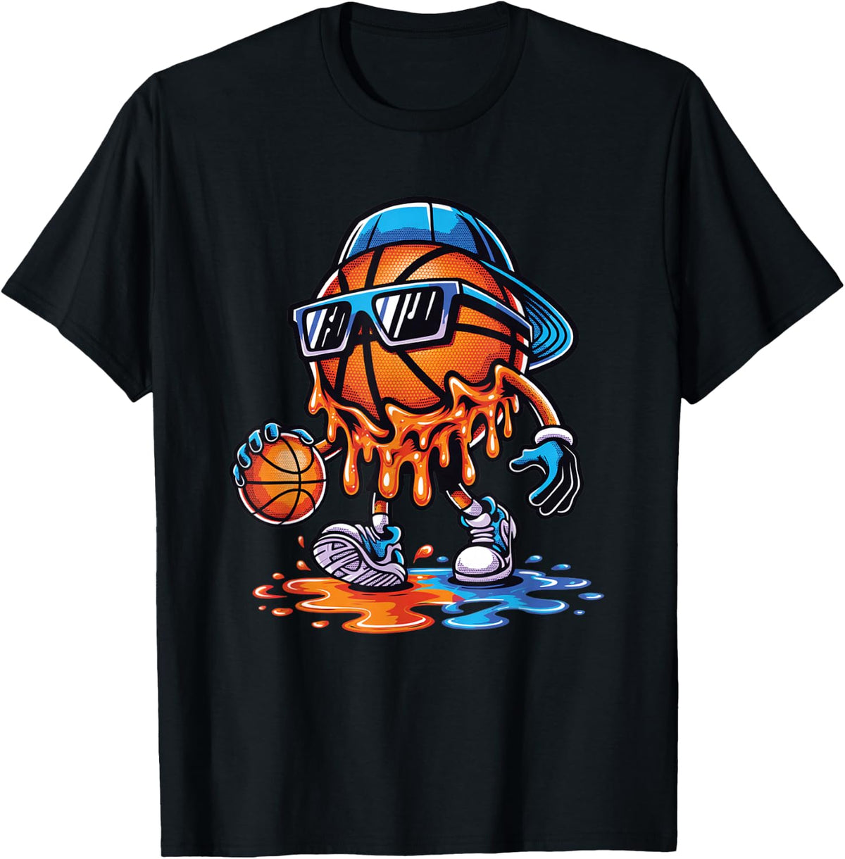 Basketball Drip Ice Cream Youth Drip Basketball Boys Kids T-Shirt