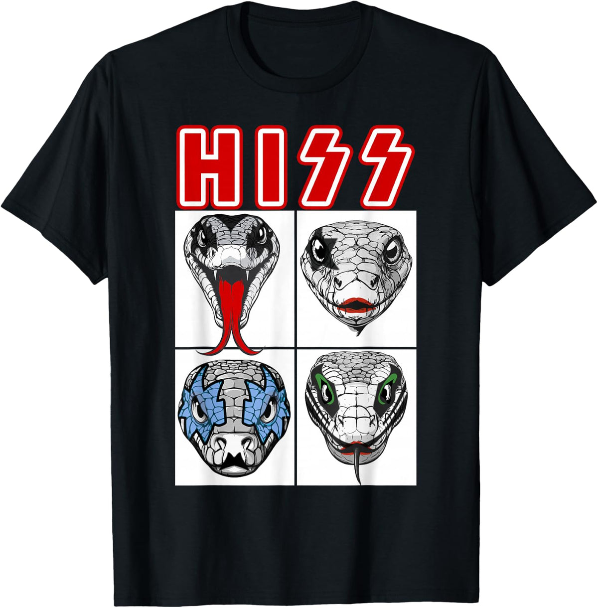 Cool Retro Snakes Hiss Men Kids Women Funny Snake T-Shirt