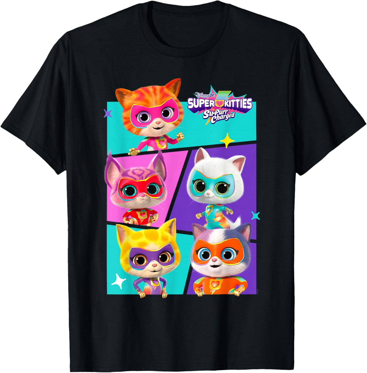 Disney Jr. SuperKitties Su-Purr Charged Super Kitty Group T-Shirt