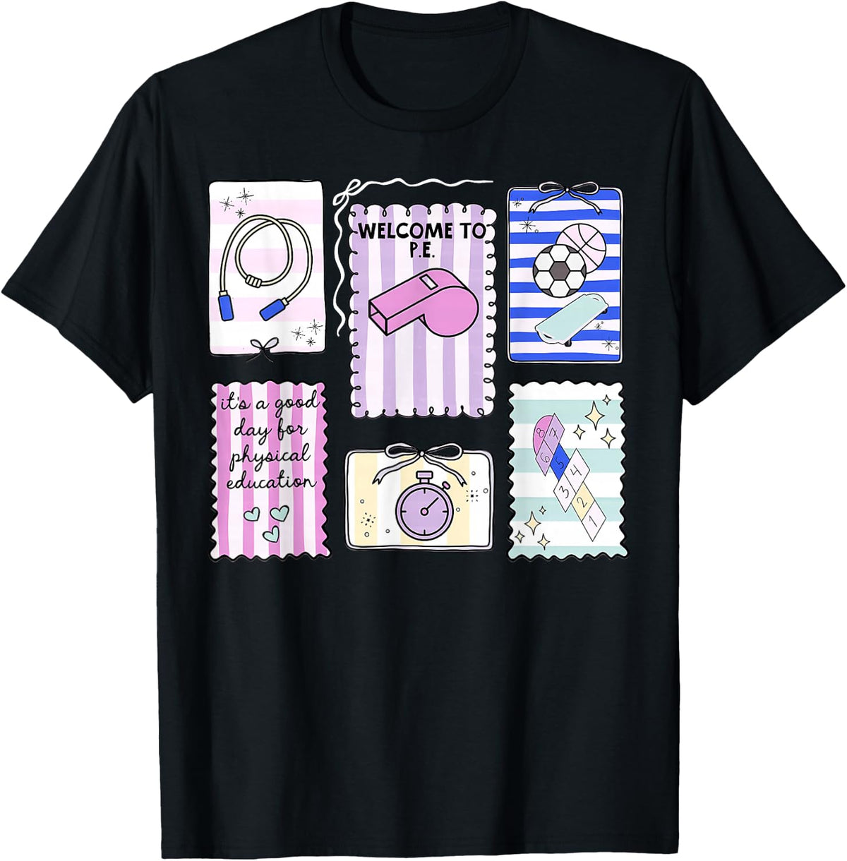 Stamp Welcome to PE Teacher Physical Gym Back to School T-Shirt