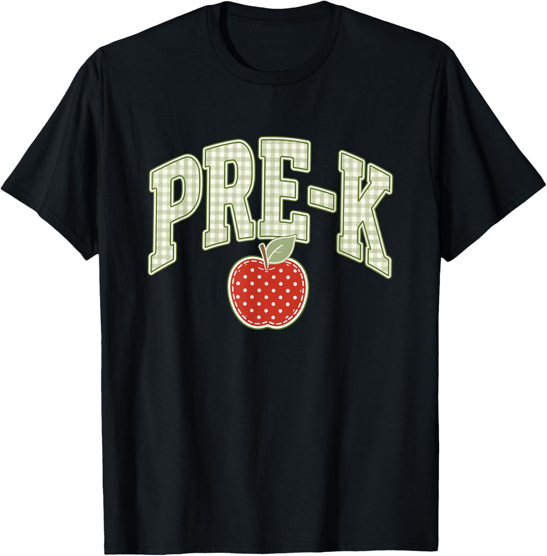 Vintage Pre-K Teacher Team Apple Gingham First Day of School T-Shirt