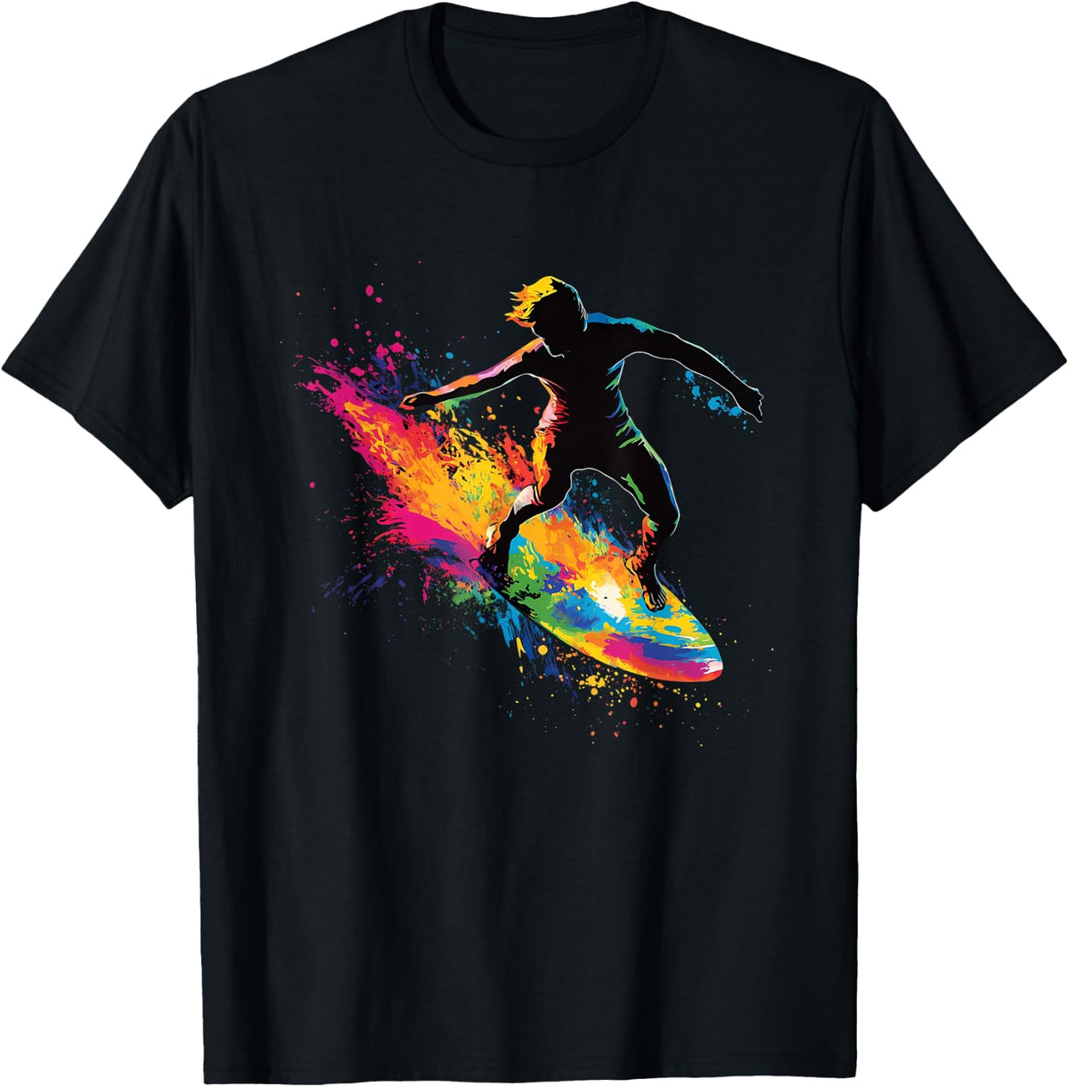 Colorful Surfing Surfboard T-Shirt