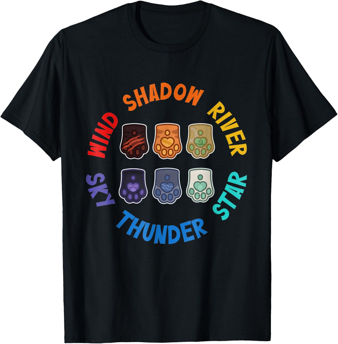 Wind Shadow River Star Thunder Sky Cat Feline,Fire Star Cat T-Shirt