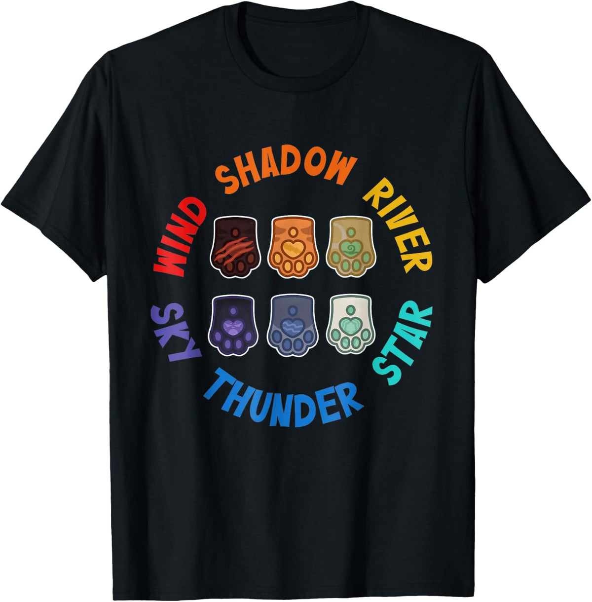 Wind Shadow River Star Thunder Sky Cat Feline,Fire Star Cat T-Shirt