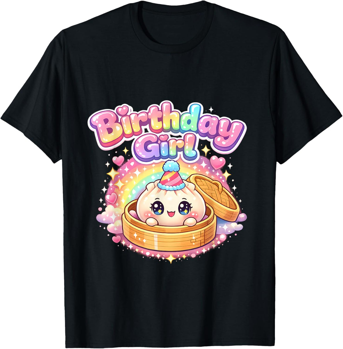 Funny Birthday Girl Kawaii Dumpling Anime Birthday Party T-Shirt