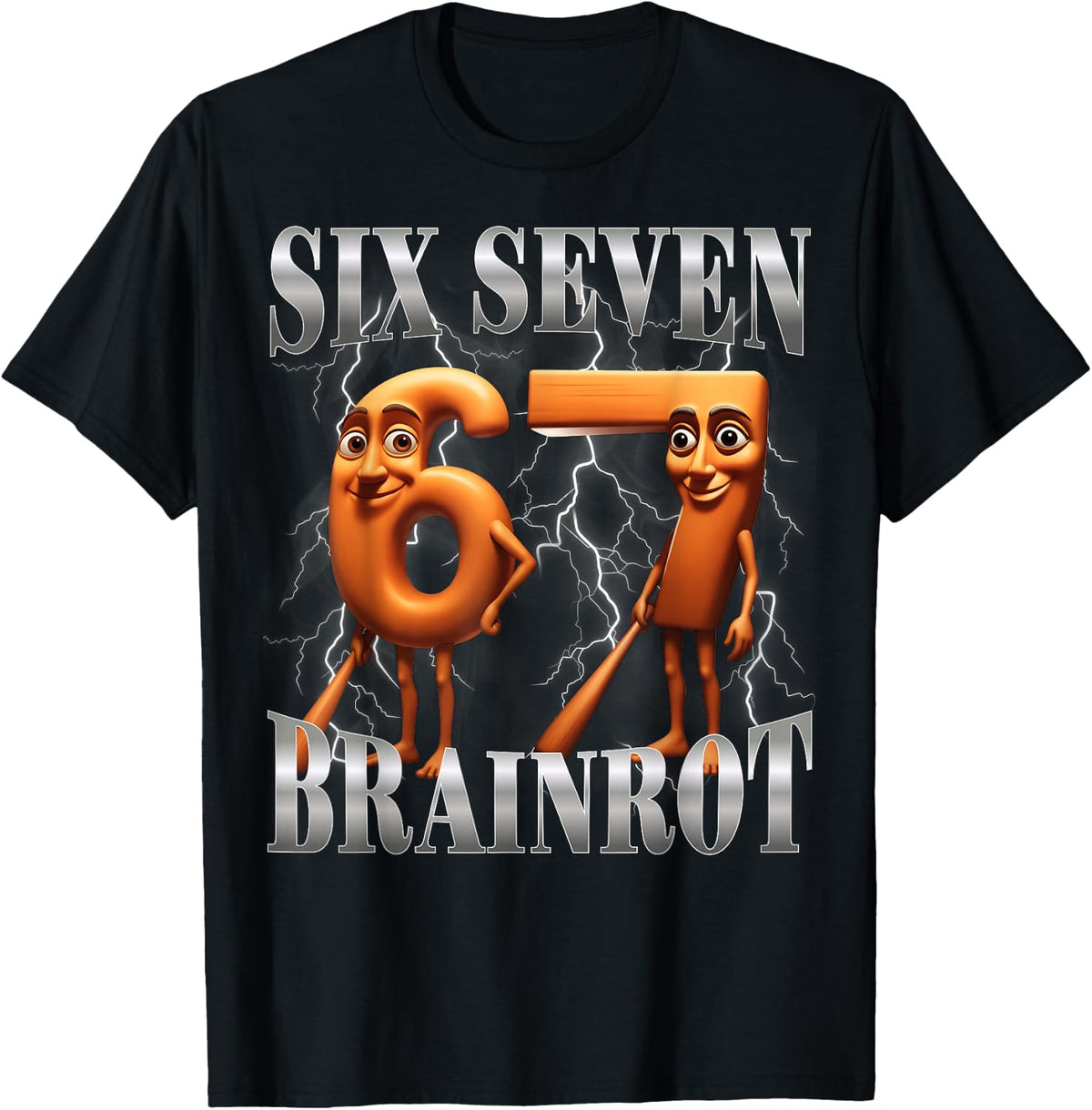 Funny 67 Italian Brainrot Tung Tung Sahur Six Seven Meme Tees T Shirts for Men and Women
