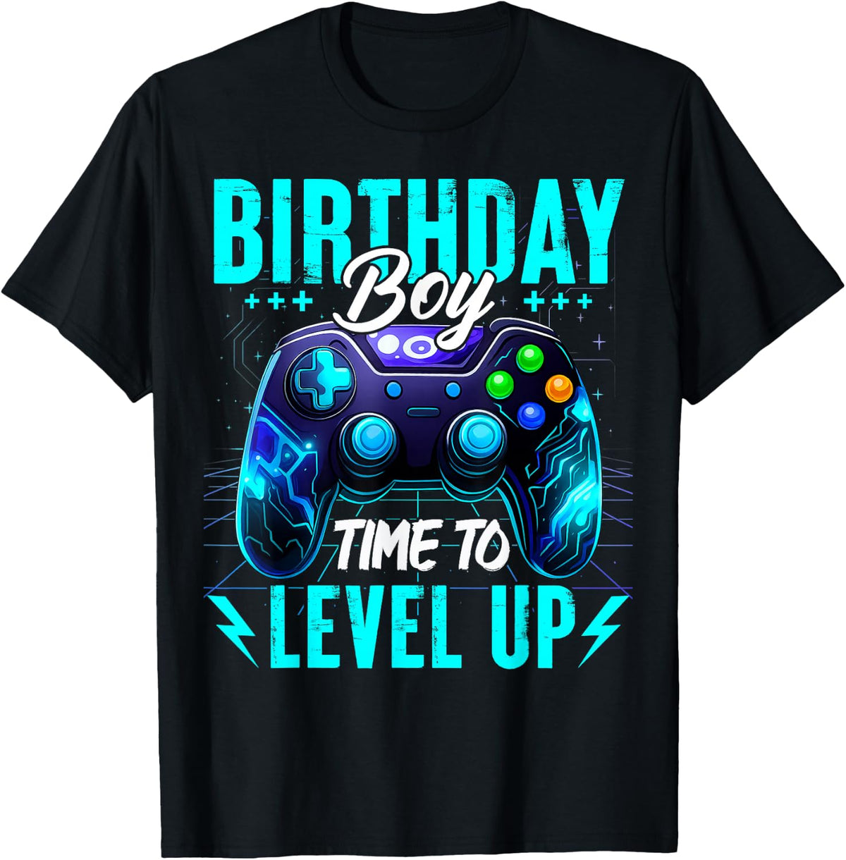 Birthday Boy Time to Level Up Video Game Birthday Gamer Boys T-Shirt