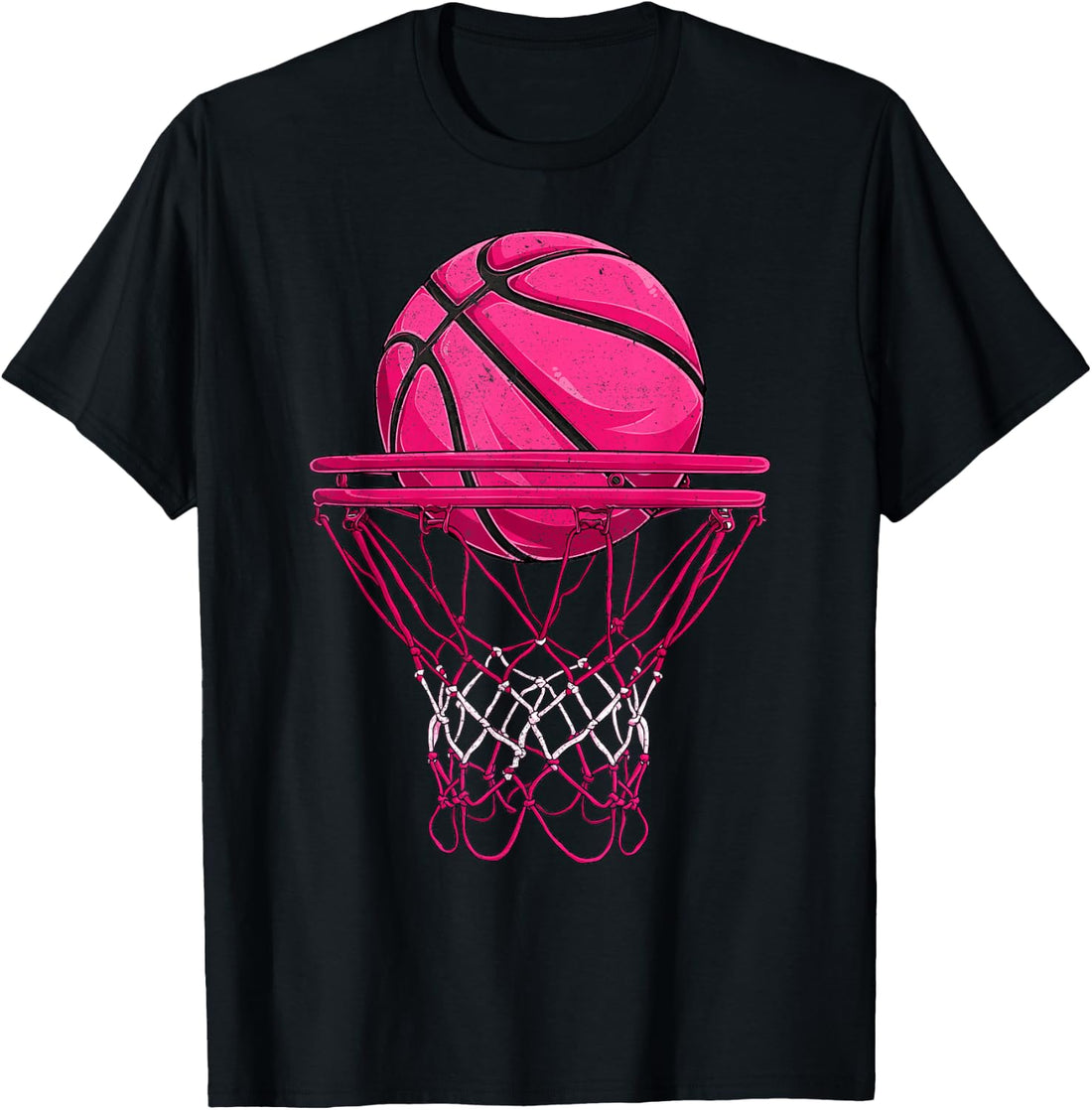 Vintage Pink Basketball Desgin for Women Girl T-Shirt