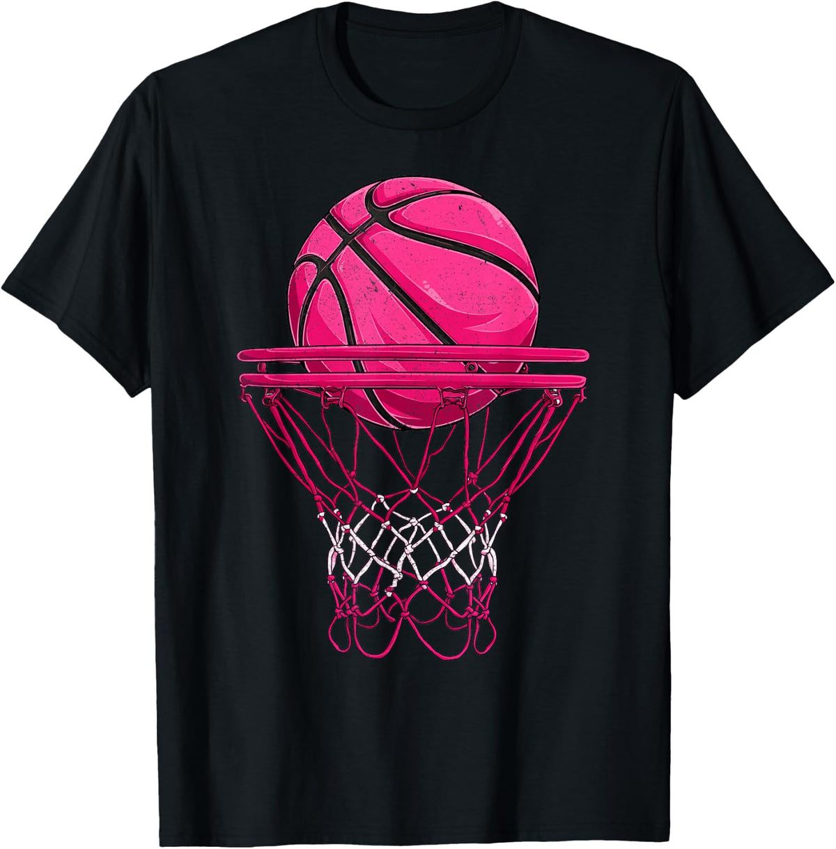 Vintage Pink Basketball Desgin for Women Girl T-Shirt