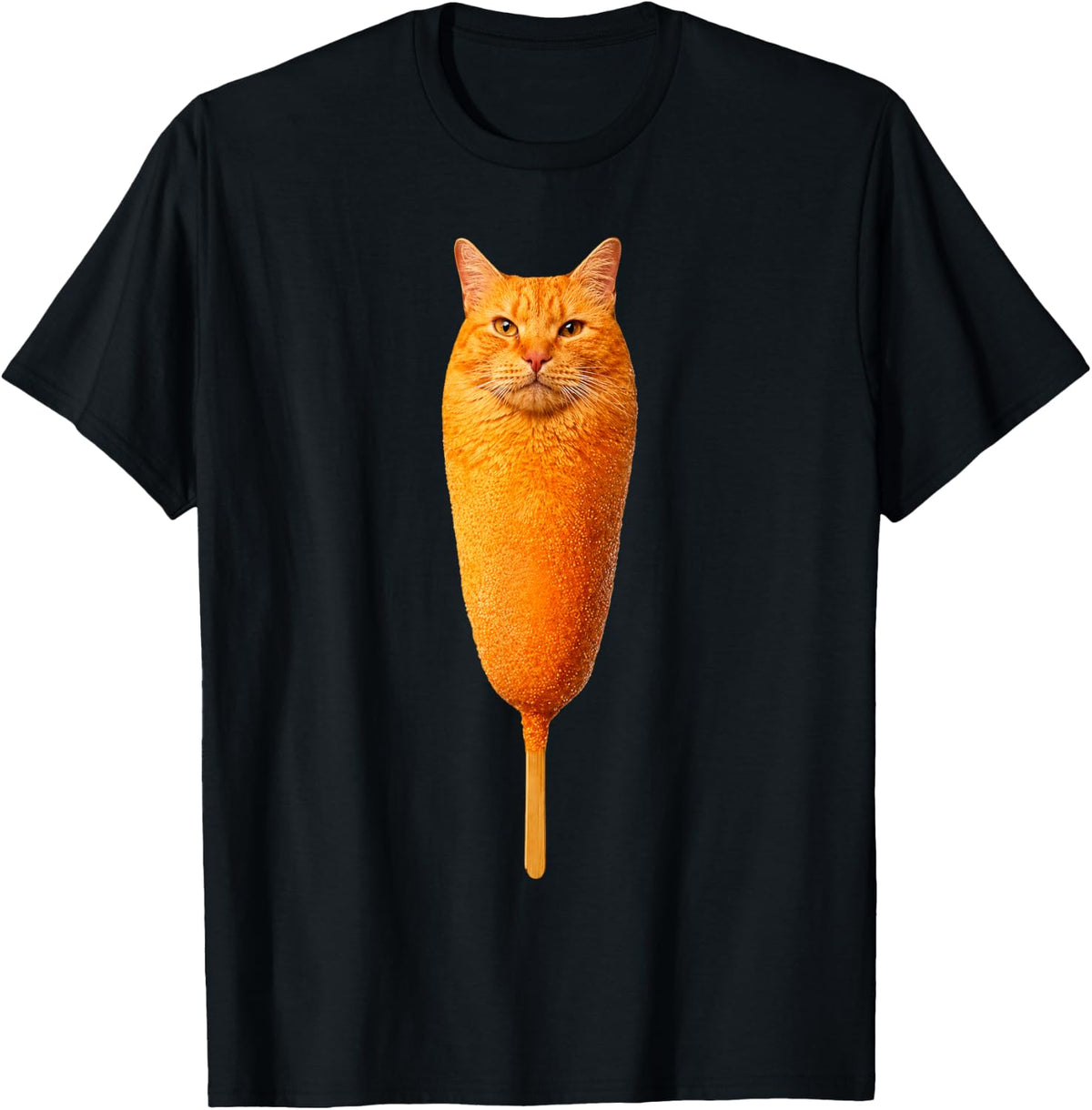 Corn Dog Cat Funny Food Animal Pun Art T-Shirt