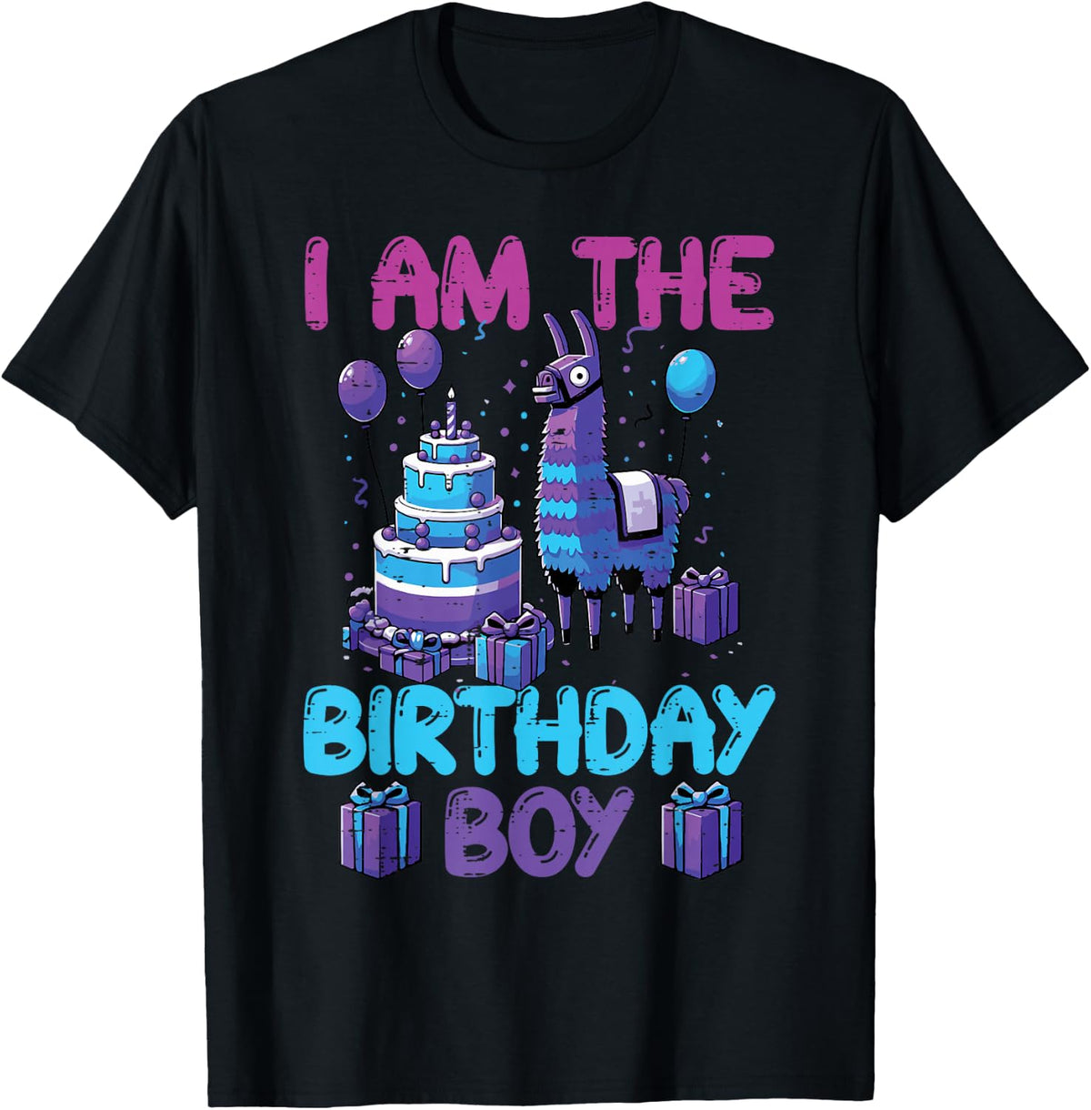 I Am The Birthday Boy Llama Pinata Bday Party Boys Kids T-Shirt