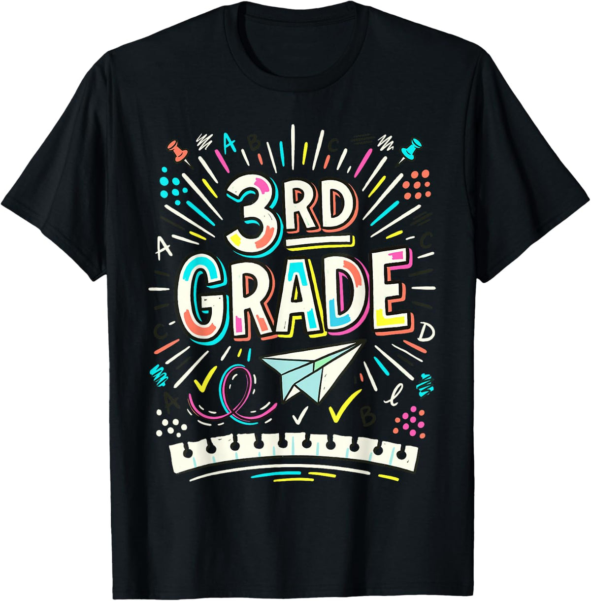 Paper Airplane 3rd Grade Back to School Classroom T-Shirt