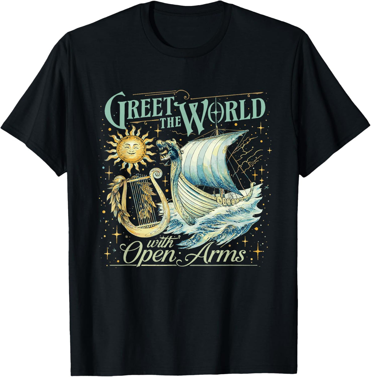 Greet The World Open arms Vintage The Epic Saga T-Shirt