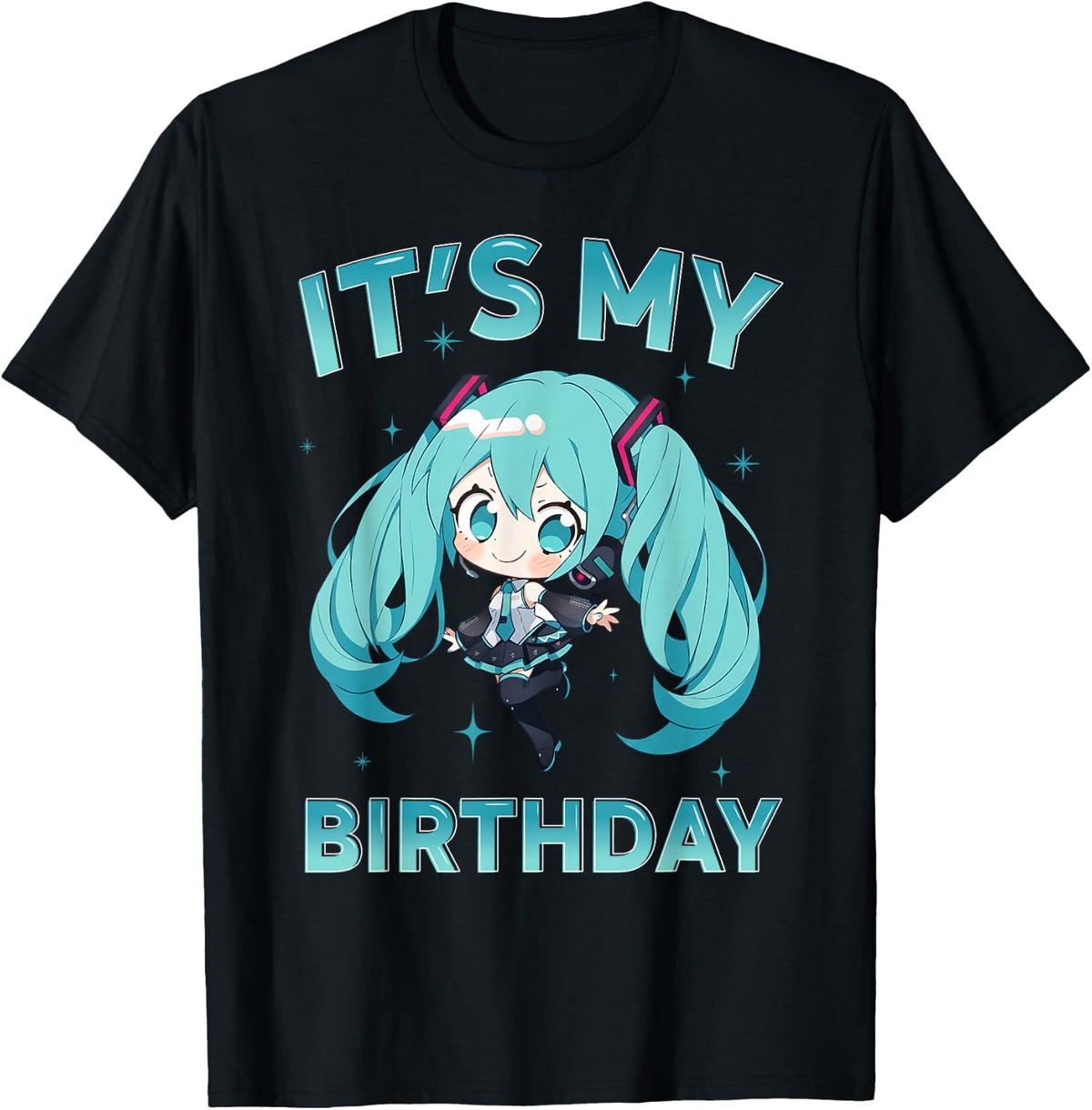 It's My Birthday Anime Girl I Love Music Anime and Manga T-Shirt