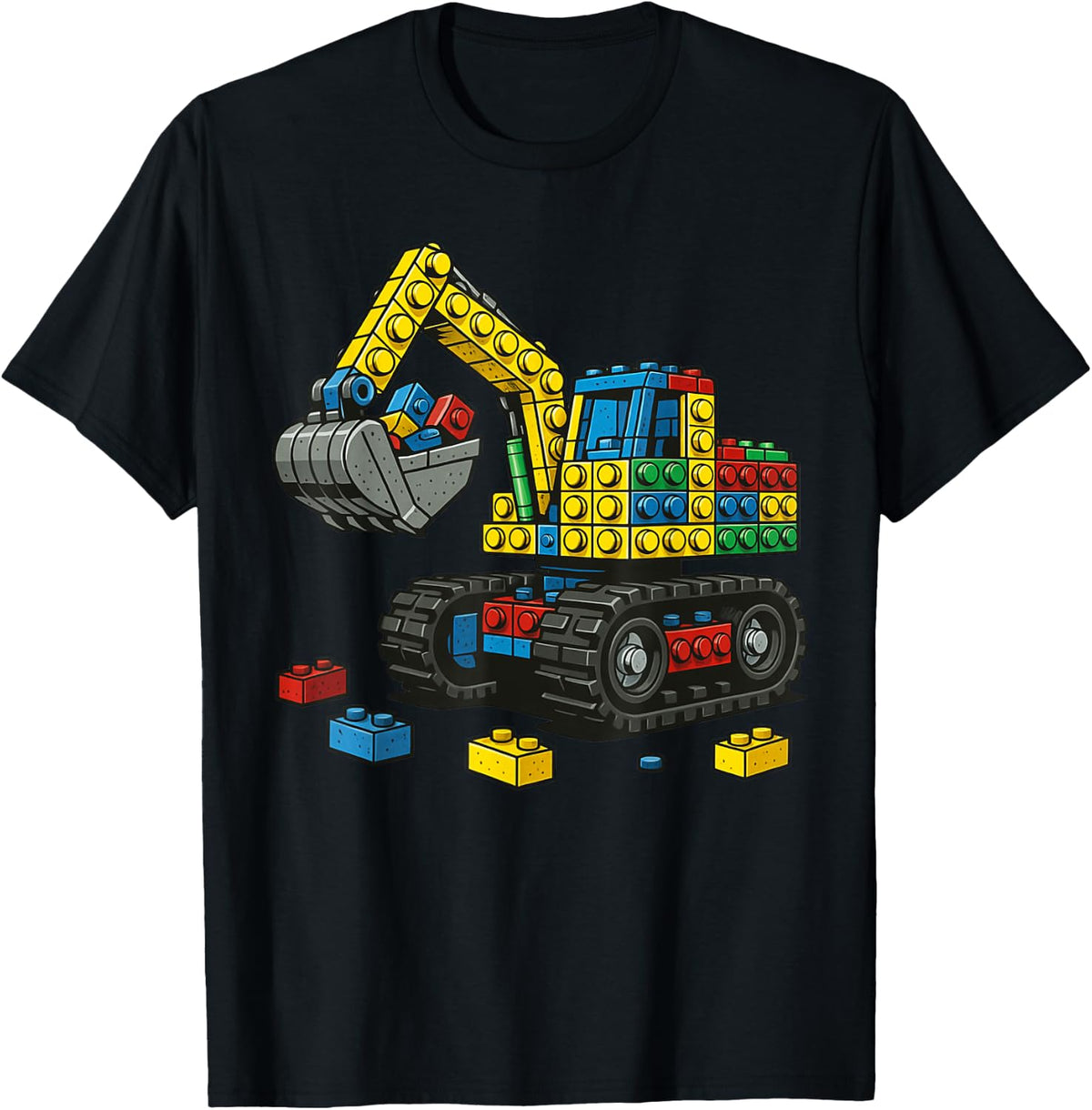 Funny Family Master Builder Building Bricks Blocks Kids Boys T-Shirt