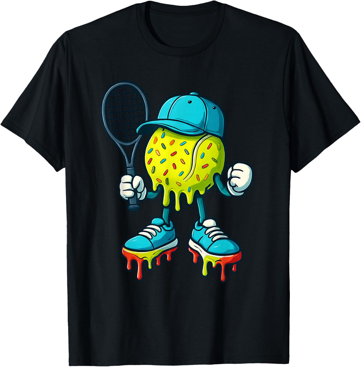 Tennis Drip for Boys Ice Cream Feel The Drip Top Spin Tennis T-Shirt