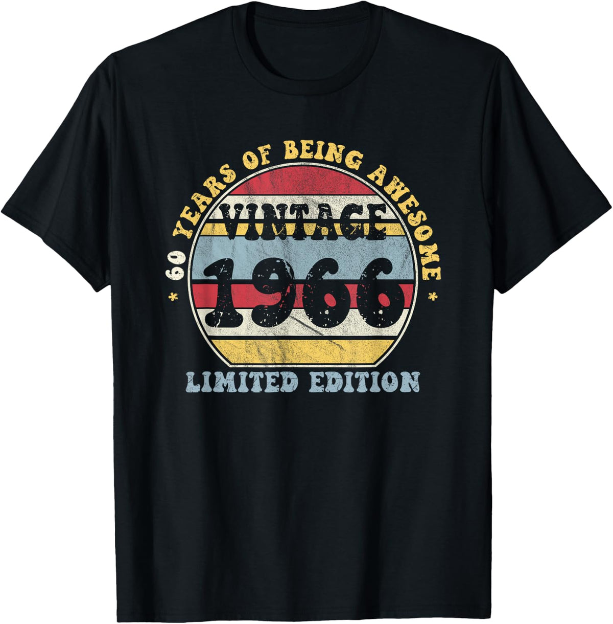 Vintage 1966 Limited Edition 60th Birthday Gifts 60Year Old T-Shirt