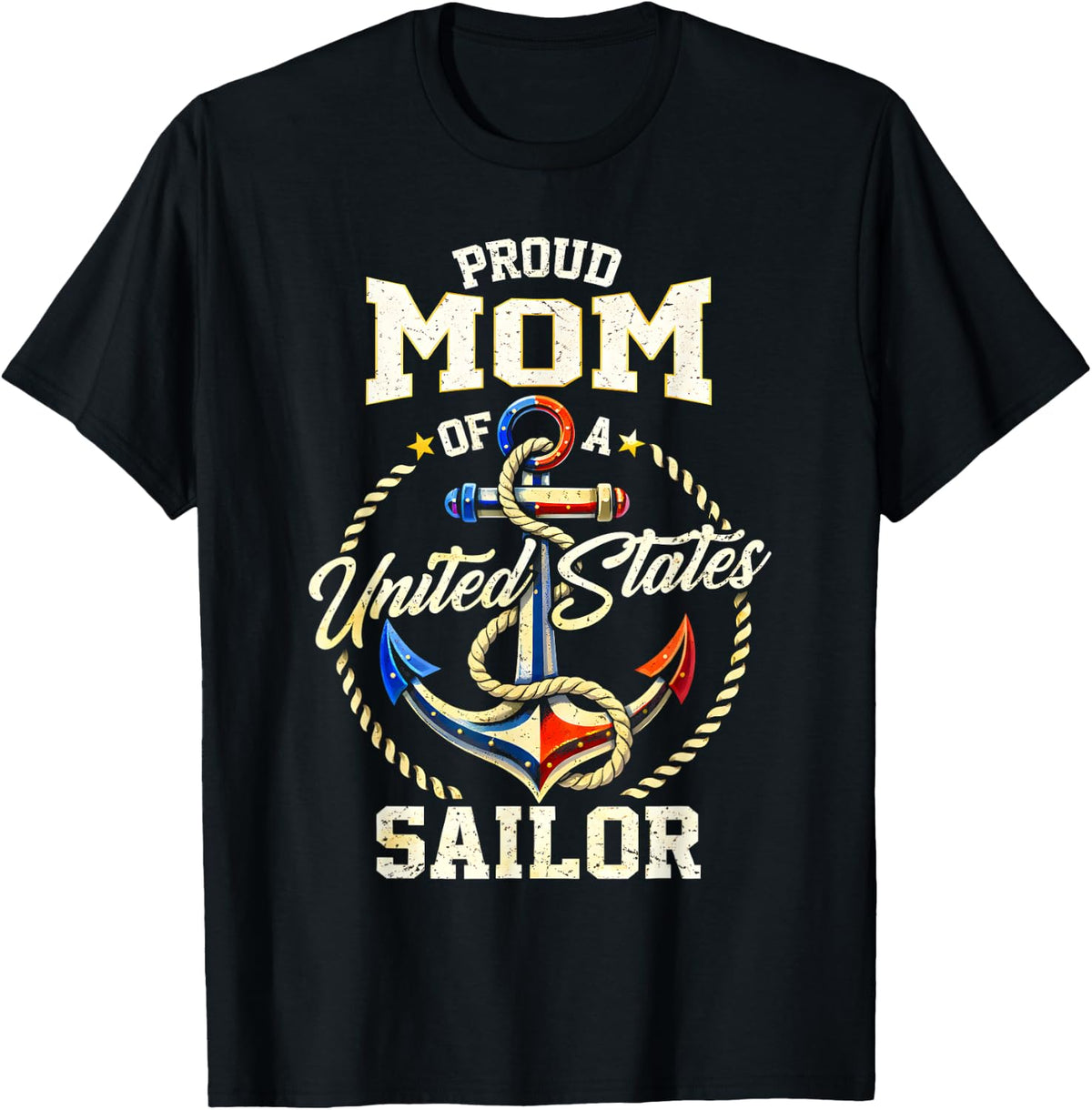 Proud Mom of A Sailor US Veteran Family Matching Mothers Day T-Shirt