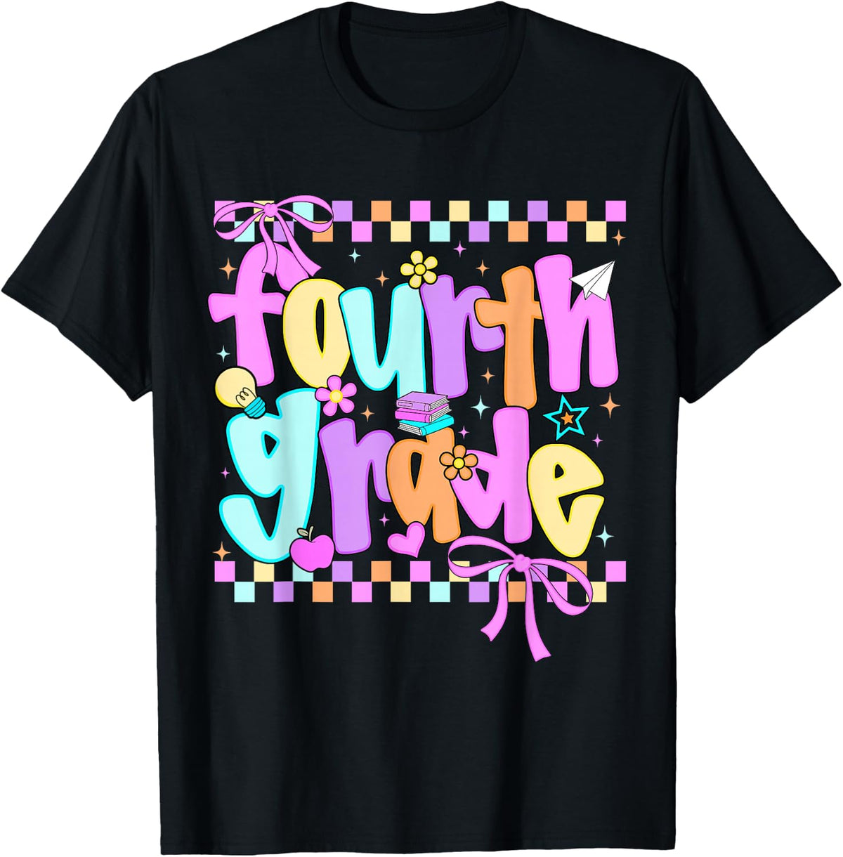 4th Grade for Girls Back to School First Day Fourth Grade T-Shirt