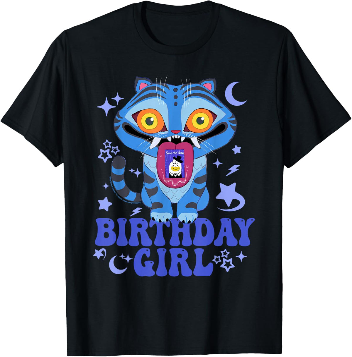 Kpop Demon Hunters Derpy Birthday Girl Save The Date Stamp T-Shirt