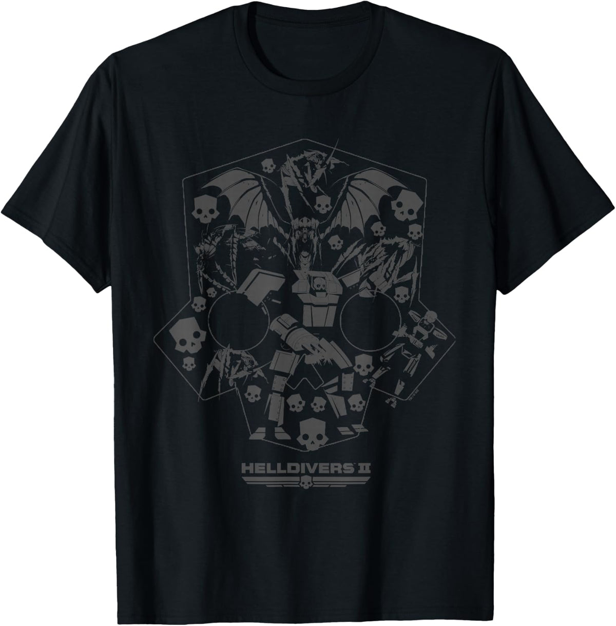Helldivers 2 Helmet Enemy Icons Video Game T-Shirt