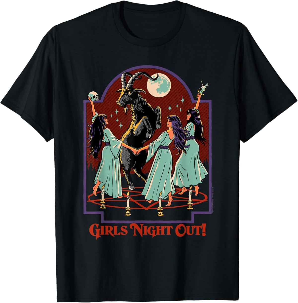 Girl's Night Out Witches Retro Vintage Funny Adult Humor T-Shirt