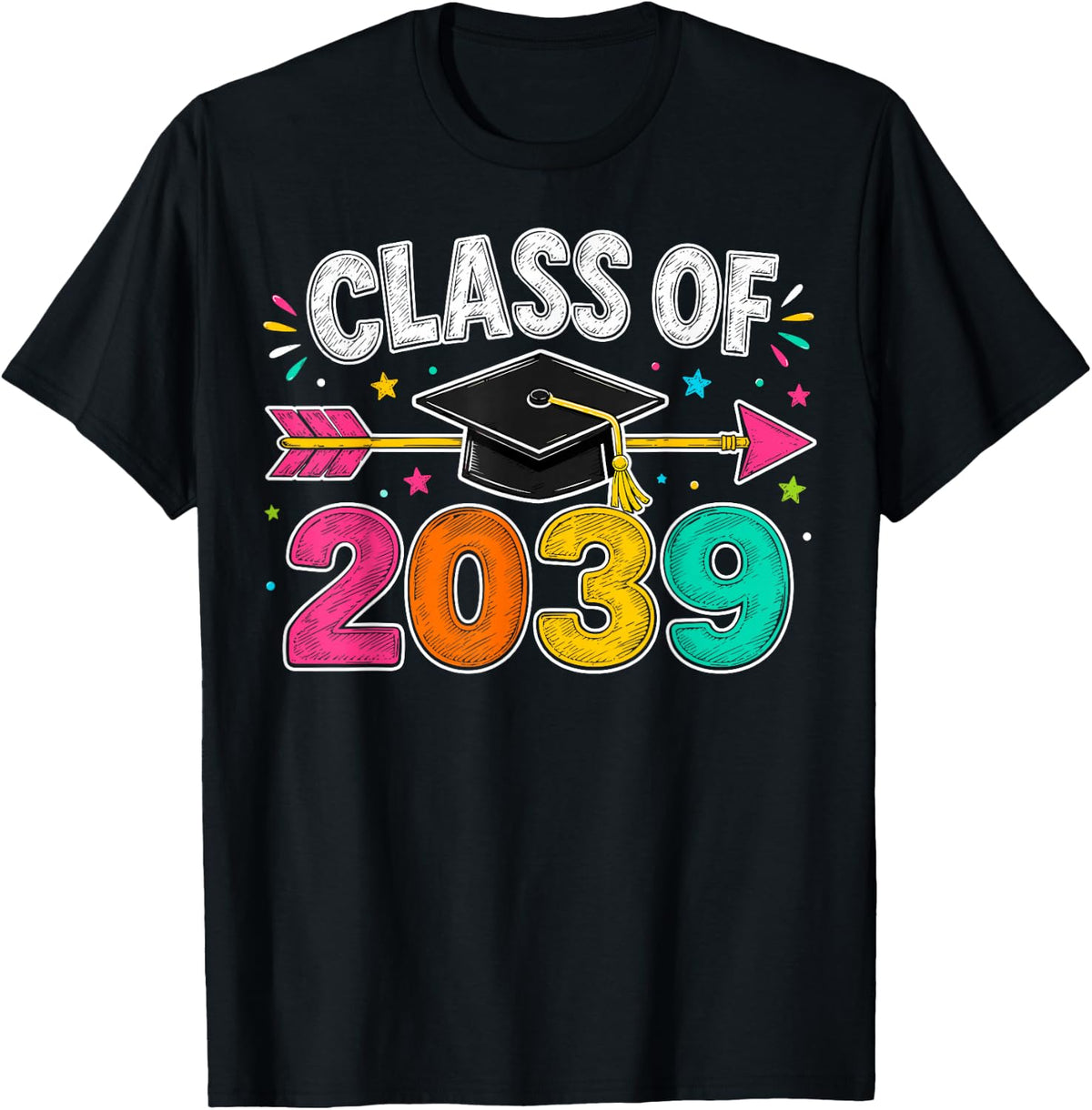 Class of 2039 Grow with Me First Day of School Graduation T-Shirt