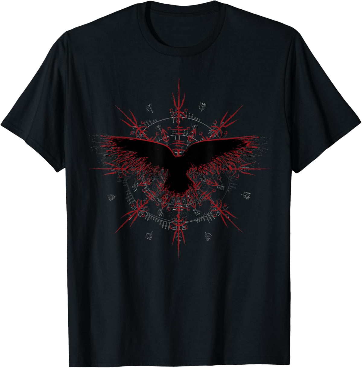 Retro Viking Symbol - Nordic Raven - Rune Celtic Symbol T-Shirt
