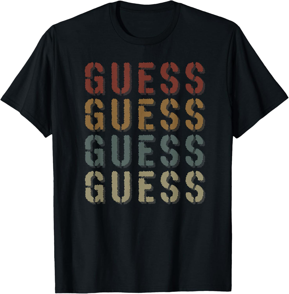 Vintage Style Guess Name Funny Love Heart Guess T-Shirt