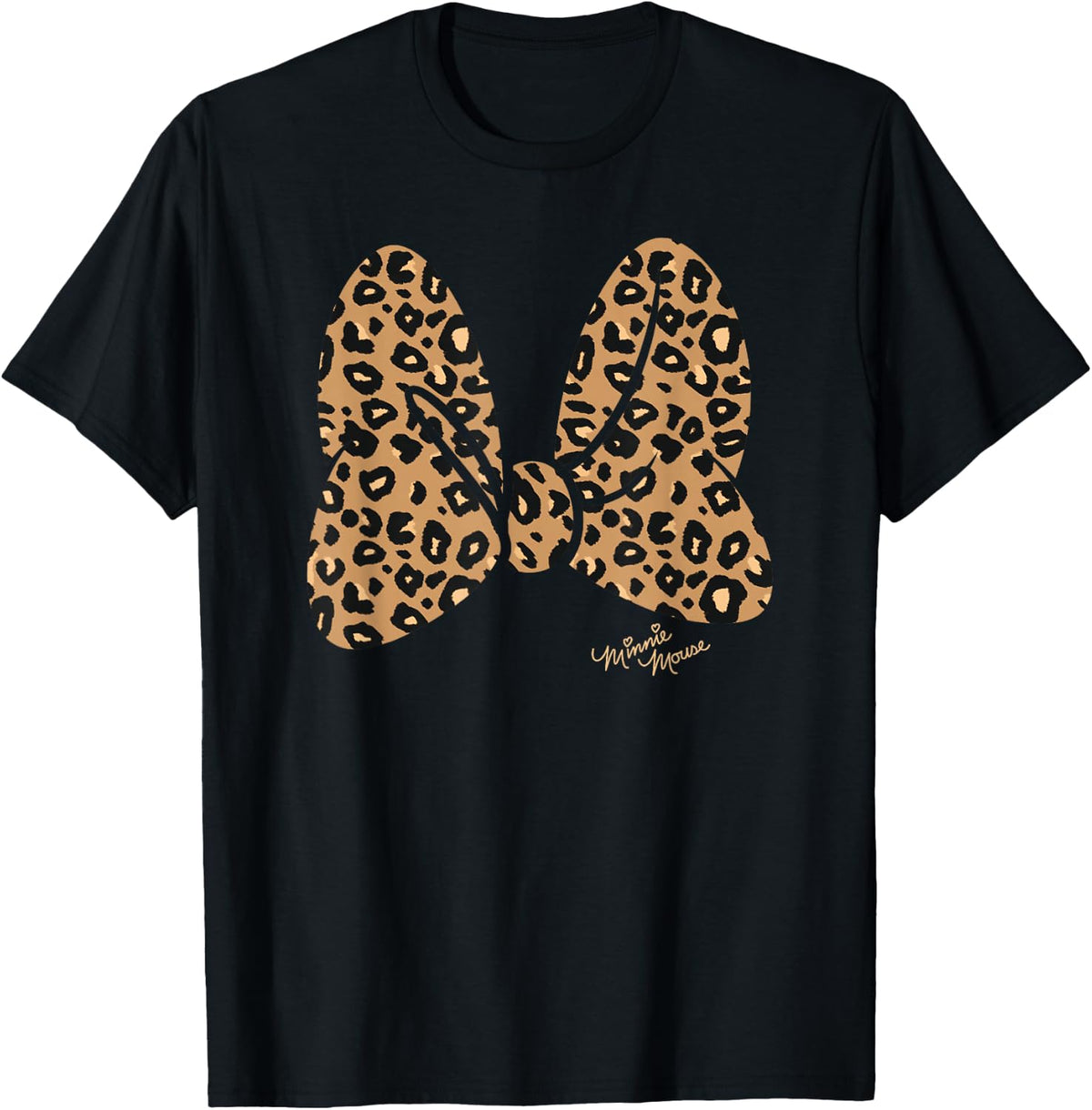 Disney Minnie Mouse Leopard Print Bow T-Shirt