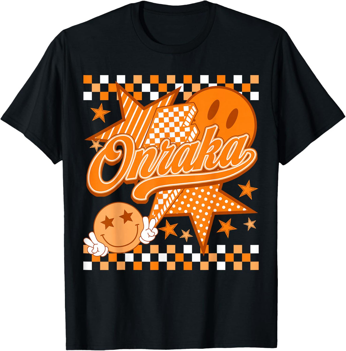Team Onraka Checkered Retro School Spirit House Day T-Shirt