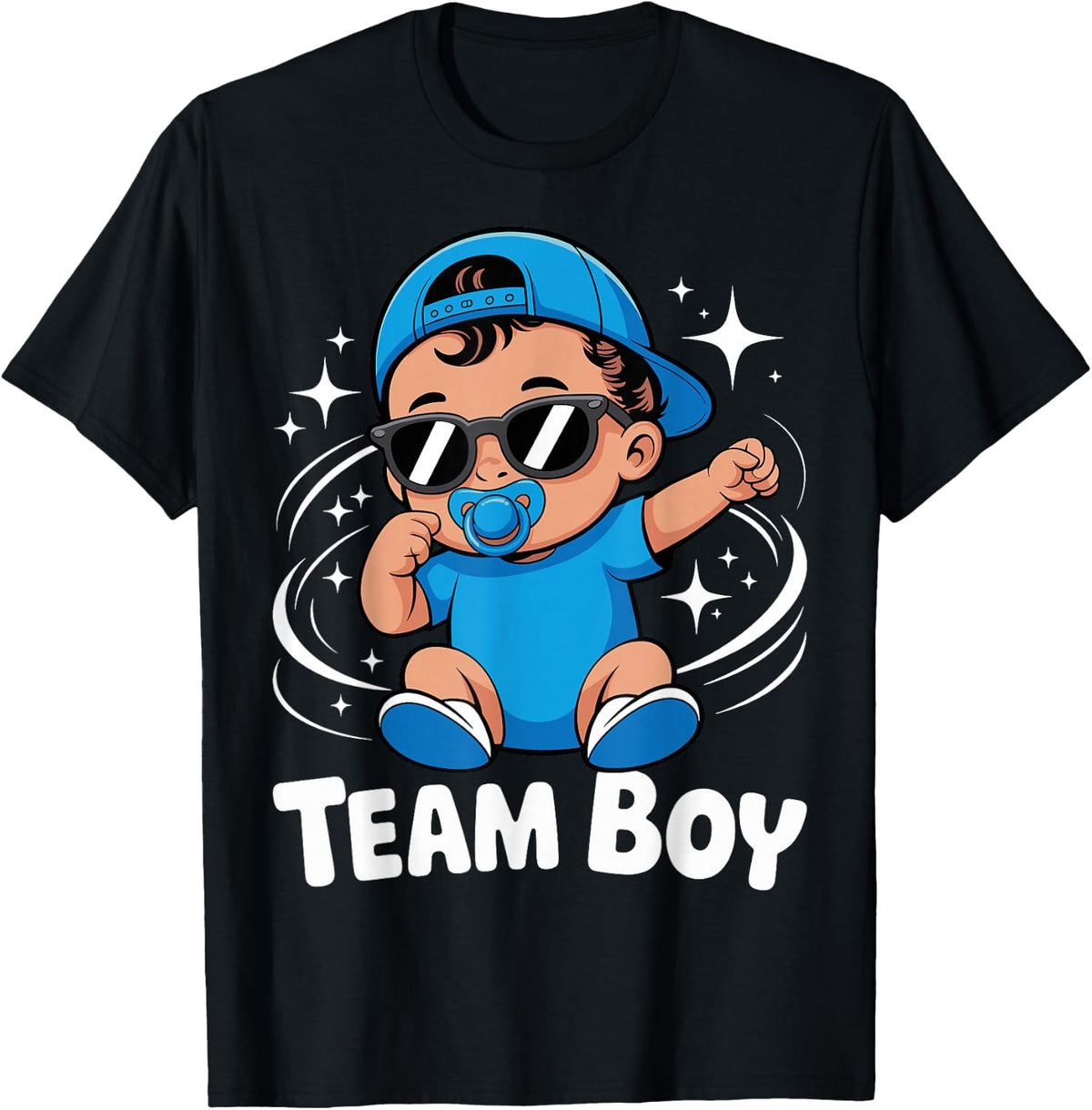 Team Boy Baby Announcement Gender Reveal Family Party T-Shirt
