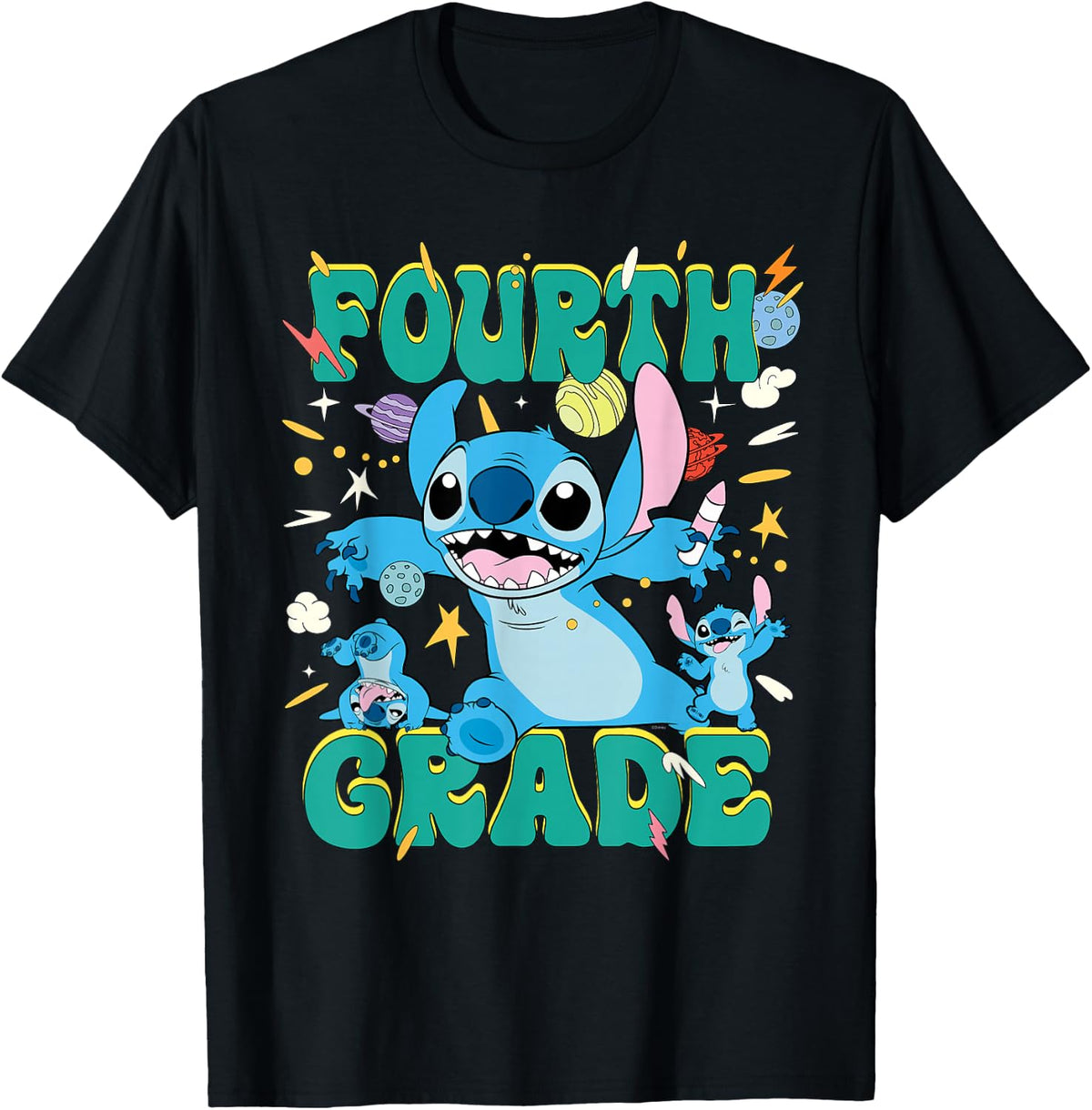 Disney Stitch Fourth Grade Back to School 1st Day of School T-Shirt