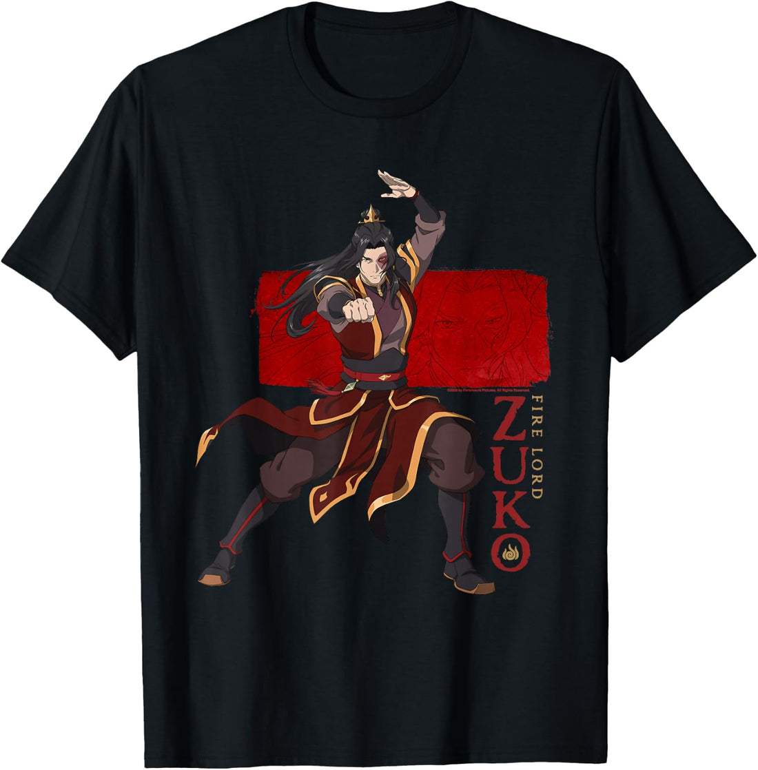 Avatar Aang Fire Lord Zuko Action Pose Anime Movie T-Shirt