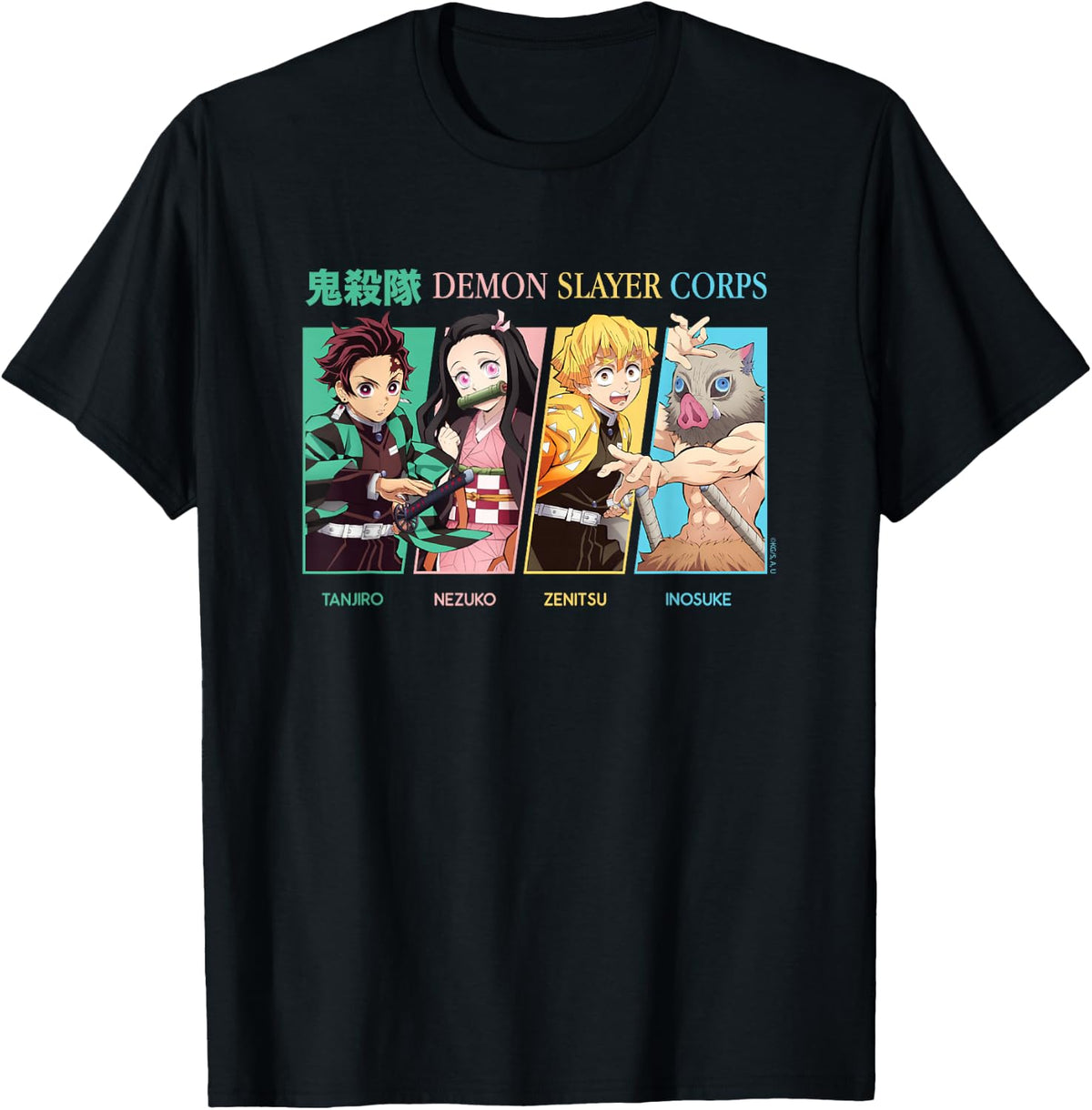 Demon Slayer: Kimetsu no Yaiba Tanjiro Nezuko Corps Portrait T-Shirt