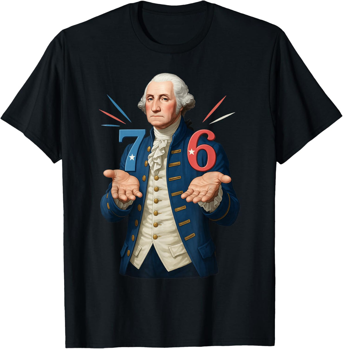 6-7 7-6 George Washington Seven Six Teacher American T-Shirt