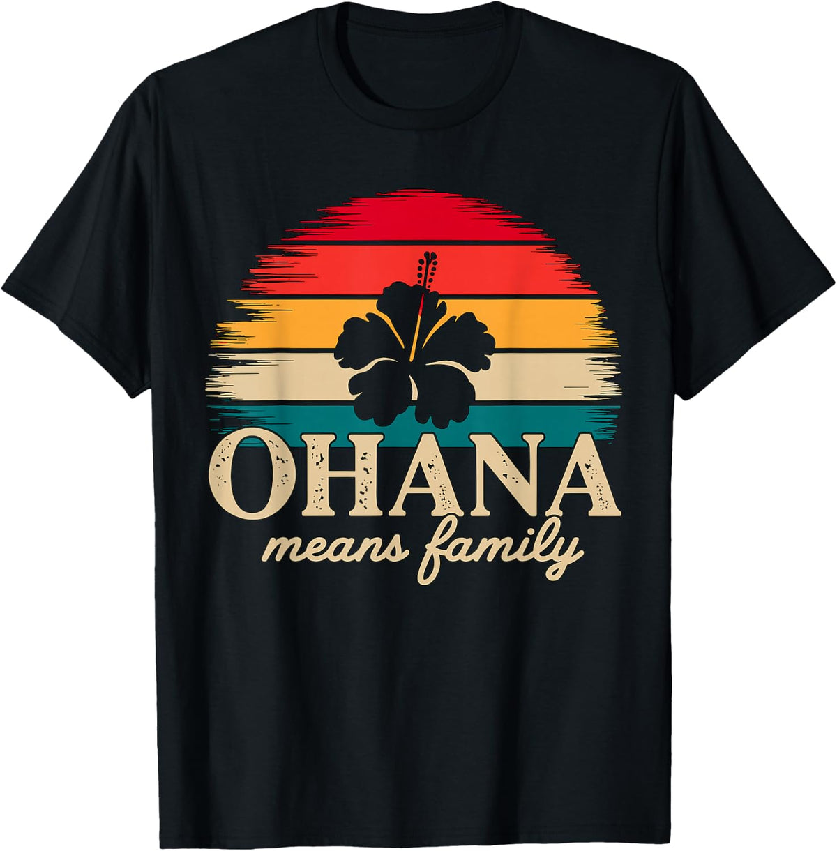 Ohana Means Family Hawaii Summer Vacation Holiday T-Shirt