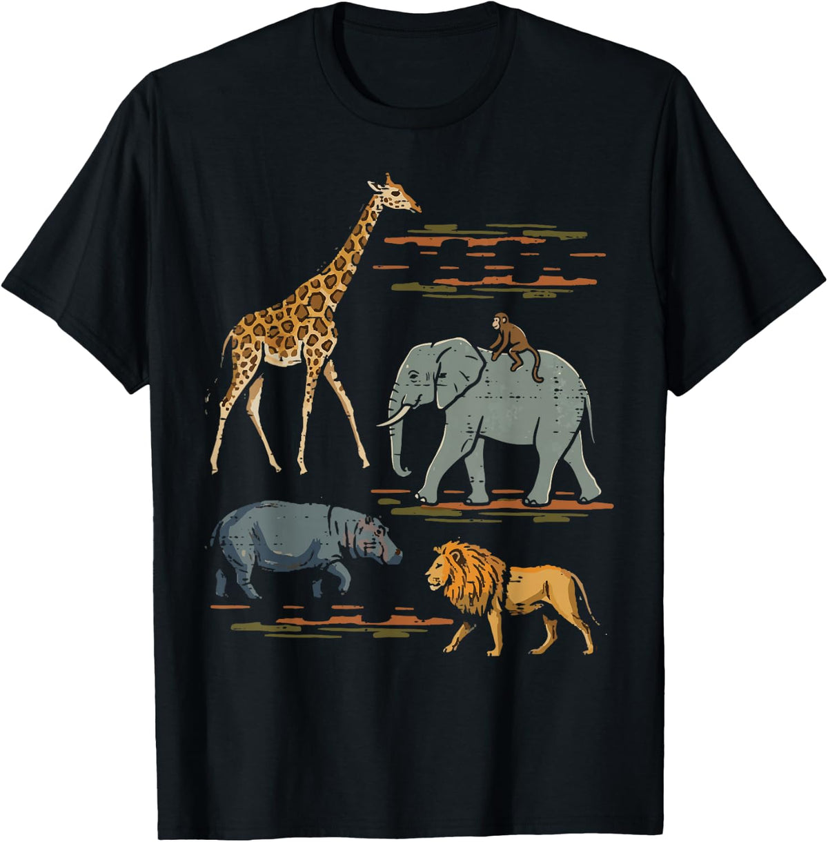 Safari Animals Wildlife African Jungle Zoo Men Women Kids T-Shirt